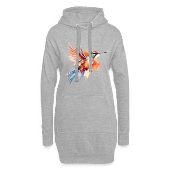 Adorable aquarelle d’un colibri - Sweat-shirt à capuche long Femme - gris chiné - Devant