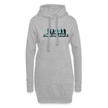 Herz Ist 127.0.0.1 – Stolz Des Programmierers - Hoodie-Kleid - Grau meliert - Vorne