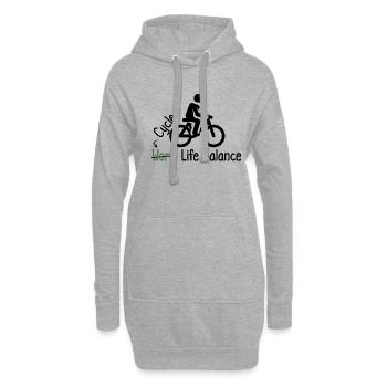 Cyclisme, équilibre entre vie professionnelle et vie privée – Trouvez votre - Sweat-shirt à capuche long Femme - gris chiné - Devant