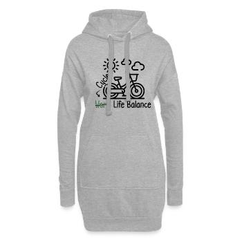 Le vélo, l’équilibre entre vie professionnelle et vie privée – un parcours vers le succès - Sweat-shirt à capuche long Femme - gris chiné - Devant
