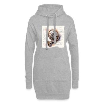 Symphonie De Traits - Cor Français Aquarelles - Sweat-shirt à capuche long Femme - gris chiné - Devant