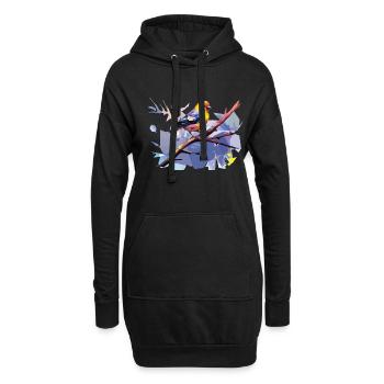 Amerikanischer Stieglitz Künstlerisch - Hoodie-Kleid - Schwarz - Vorne