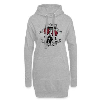 There is no rose.. - Hoodie-Kleid - Grau meliert - Vorne