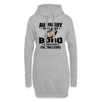 Cadeau humour pour joueur de rugby - Sweat-shirt à capuche long Femme - gris chiné - Devant