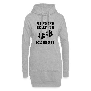 Hundebesitzer Lustiger Spruch Hund Geschenkidee - Hoodie-Kleid - Grau meliert - Vorne