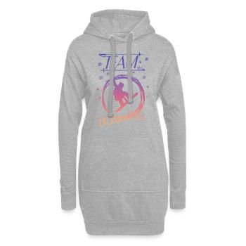 Snowboard - Hoodie-Kleid - Grau meliert - Vorne