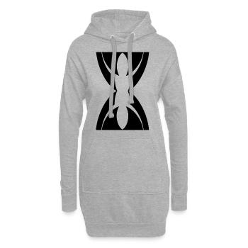 schlichter Look - Hoodie-Kleid - Grau meliert - Vorne