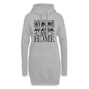 Glider Gliding Gliding Gliding Glider - Hoodie Dress - heather grey - Front