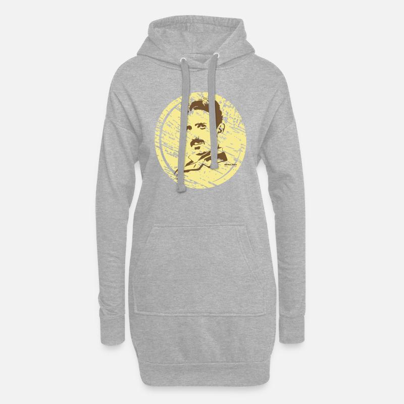 tesla9 - Hoodie-Kleid - Grau meliert