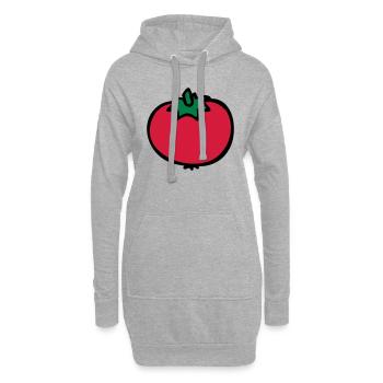 Tomate Tomato Tomaten pomodoro - Hoodie-Kleid - Grau meliert - Vorne