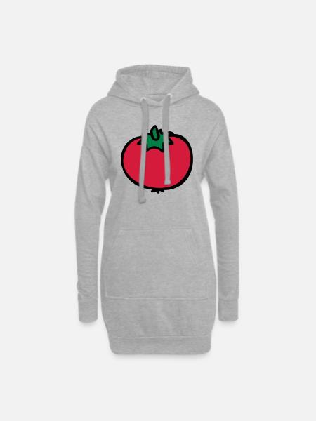 Tomato tomato tomatoe pomodoro - Hoodie Dress - heather grey