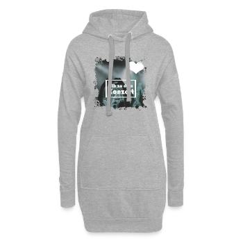 concert - Sweat-shirt à capuche long Femme - gris chiné - Devant