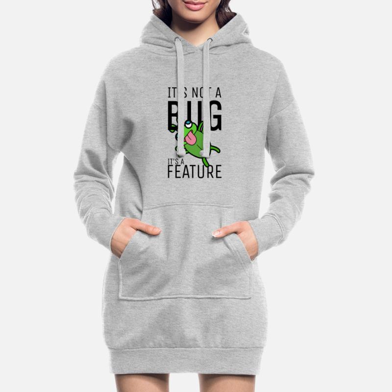 Not a Bug It's a Feature Developer Coder Hoodie-Kleid