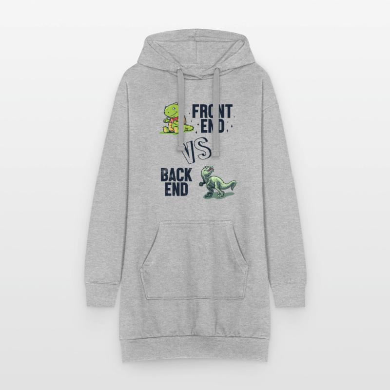 Frontend vs. Backend Developer Full Stack Hoodie Dress