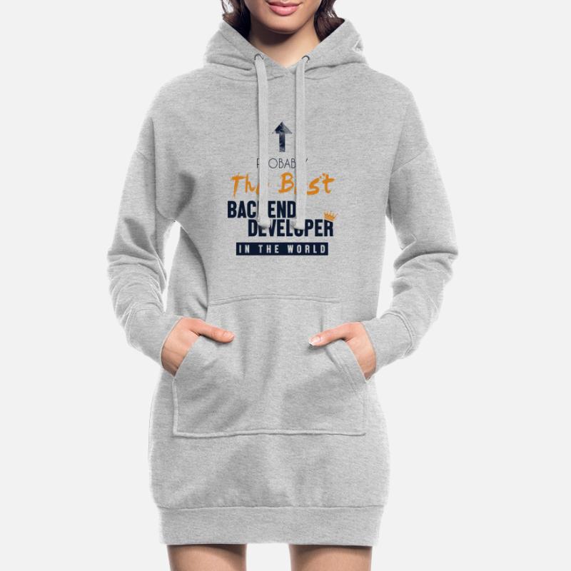 Best Backend Developer World Developer Coder Sweat-shirt à capuche long Femme