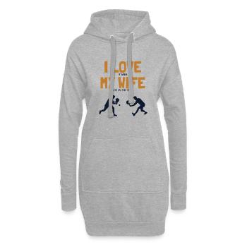 J'Aime Ma Femme Padel Tennis Padel Tennis Padel - Sweat-shirt à capuche long Femme - gris chiné - Devant