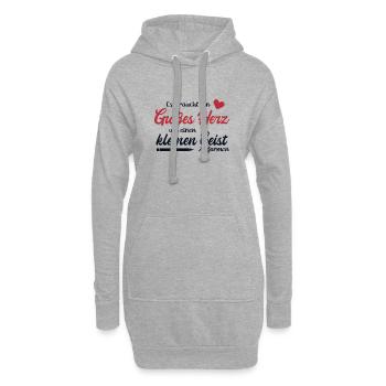 Lehrer Großes Herz Referendar Lehrerin Pädagoge - Hoodie-Kleid - Grau meliert - Vorne