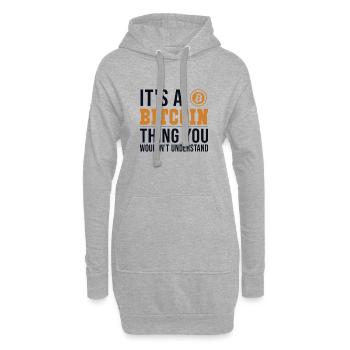 It's a Bitcoin Thing Crypto Blockchain - Hoodie-Kleid - Grau meliert - Vorne