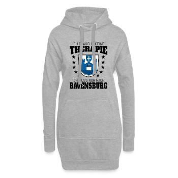 Ravensburg Therapie Ravensburger Oberschwaben - Hoodie-Kleid - Grau meliert - Vorne