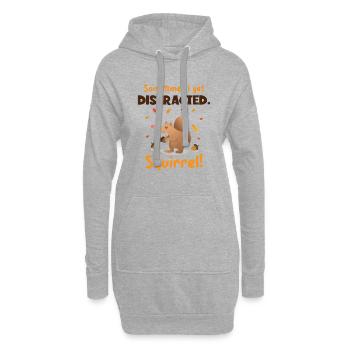 Sometimes I Get Distracted Écureuil Écureuil - Sweat-shirt à capuche long Femme - gris chiné - Devant