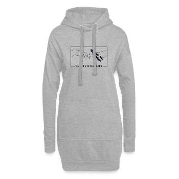 Michelangelo Creation of Adam Electrician - Hoodie-Kleid - Grau meliert - Vorne