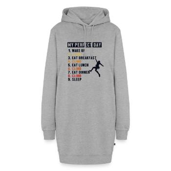 Climbing Perfect Day Sportklettern Speedklettern - Hoodie-Kleid - Grau meliert - Vorne