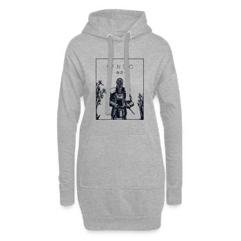 Kendo Chinese Hanzi Kenjutsu Kata Shinai Samurai - Hoodie-Kleid - Grau meliert - Vorne