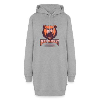 Bear Market Bourse Marché des actions Traders - Sweat-shirt à capuche long Femme - gris chiné - Devant