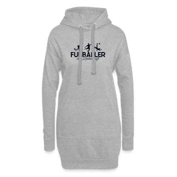 Fußballer aus Leidenschaft Fußballprofi - Hoodie-Kleid - Grau meliert - Vorne