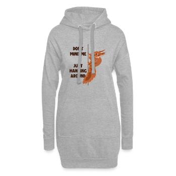 Don't Mind Me Just Hanging Around Squirrel - Hoodie-Kleid - Grau meliert - Vorne