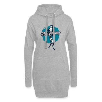 Gardez la natation Masque de plongée Diving Fins Diver - Sweat-shirt à capuche long Femme - gris chiné - Devant