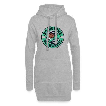 No Hurries No Worries Landschildkröte Schildkröte - Hoodie-Kleid - Grau meliert - Vorne