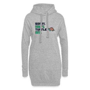 Désolé, les tortues ne peuvent pas bye tortoise - Sweat-shirt à capuche long Femme - gris chiné - Devant