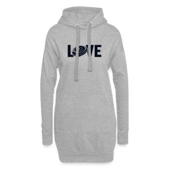 Love Frisbee Golf Basket Disc Disc Golfer - Sweat-shirt à capuche long Femme - gris chiné - Devant