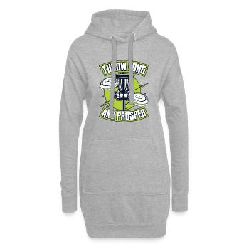 Lancer Long And Prosper Basket Disc Disc Golfer - Sweat-shirt à capuche long Femme - gris chiné - Devant