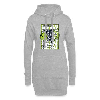 Accro au Disc Golf Disc Golfer Frisbee Golf - Sweat-shirt à capuche long Femme - gris chiné - Devant