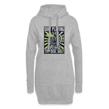 Arrêtez de jouer avec des balles Disc Golfer Frisbee Golf - Sweat-shirt à capuche long Femme - gris chiné - Devant