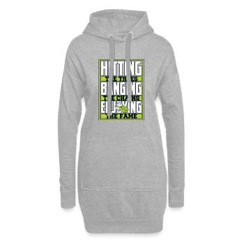 Frapper des arbres en frappant des chaînes jouissant de la gloire - Sweat-shirt à capuche long Femme - gris chiné - Devant