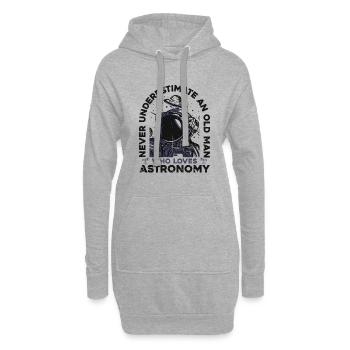 Never Underestimate An Old Man Who Loves - Hoodie-Kleid - Grau meliert - Vorne