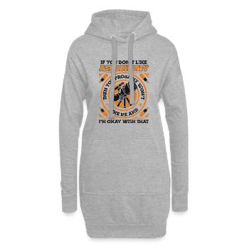 If You Don't Like Astronomy You Won't Like Me - Hoodie-Kleid - Grau meliert - Vorne
