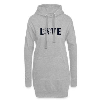 Lacrosse Love Intercrosse Lax Spieler Polocrosse - Hoodie-Kleid - Grau meliert - Vorne