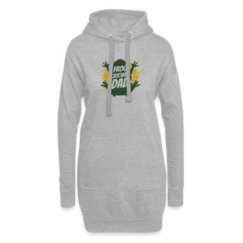 Frog Catching Dad Kaulquappe Laubfrosch Kröte - Hoodie-Kleid - Grau meliert - Vorne