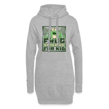 Frog Catching For Kid Laubfrosch Kröte Frosch - Hoodie-Kleid - Grau meliert - Vorne