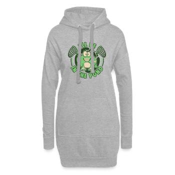 I'll Be In The Pond Kaulquappe Laubfrosch Frosch - Hoodie-Kleid - Grau meliert - Vorne