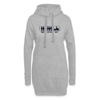Good Better Best Snowmobile Snowmobile Fahrer - Hoodie-Kleid - Grau meliert - Vorne