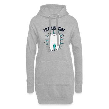 Je vernirais ce laboratoire dentaire laboratoire dentaire - Sweat-shirt à capuche long Femme - gris chiné - Devant