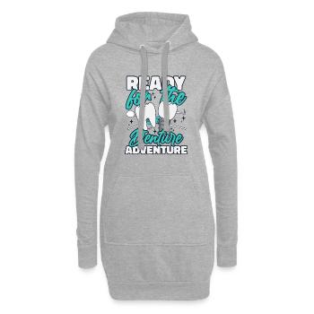 Ready For The Denture Adventure Dental Lab - Hoodie Dress - heather grey - Front