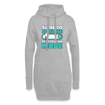 Slide To Activate Restoration Mode Zahnlabor - Hoodie-Kleid - Grau meliert - Vorne