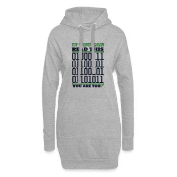Si vous pouvez lire ceci, vous êtes trop informaticien - Sweat-shirt à capuche long Femme - gris chiné - Devant