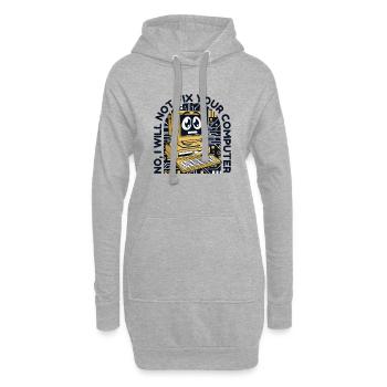 Je ne réparerai pas l’administrateur des opérations informatiques de votre ordinateur - Sweat-shirt à capuche long Femme - gris chiné - Devant